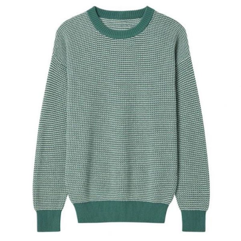 Men\'s amestec Culoare Tricotat Pullover Crewneck Pulover cu mânecă lungă